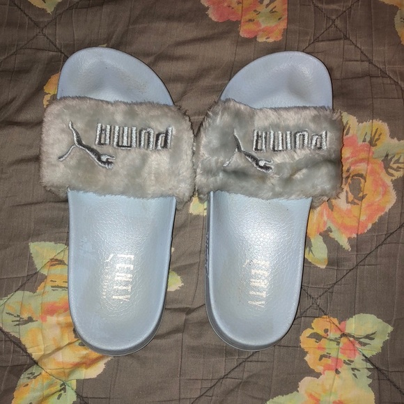 puma fenty slides cool blue